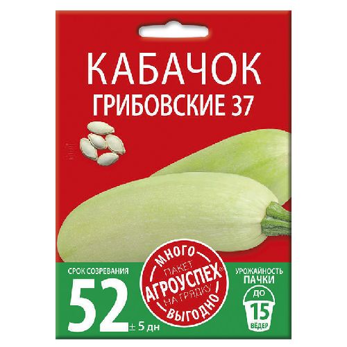 Кабачок Грибовский 37, семена Агроуспех Много-Выгодно 10г (100)